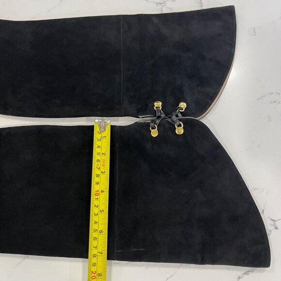 RARE VTG ST. JOHNS black Suede leather over the knee boots Size 7 - Picture 11 of 16